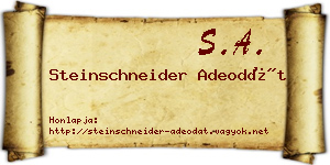 Steinschneider Adeodát névjegykártya